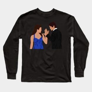 Elena & Damon: Miss Mystic Falls! Sticker Long Sleeve T-Shirt